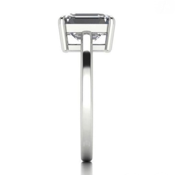 White Gold Princess Cut 2CT Stone Ring - Picture 3 of 4